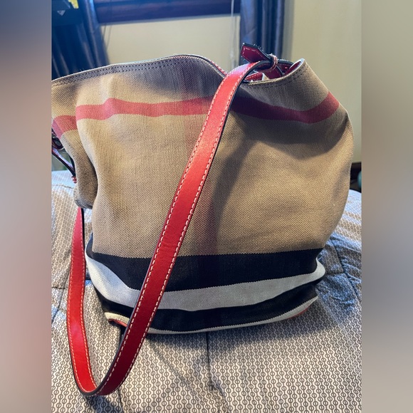 Burberry Handbags - Burberry canvas shoulder bag